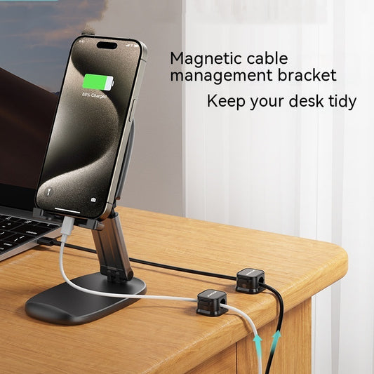 Desktop Cellphone Cable Magnetic Suction Cord Manager Storage Holder