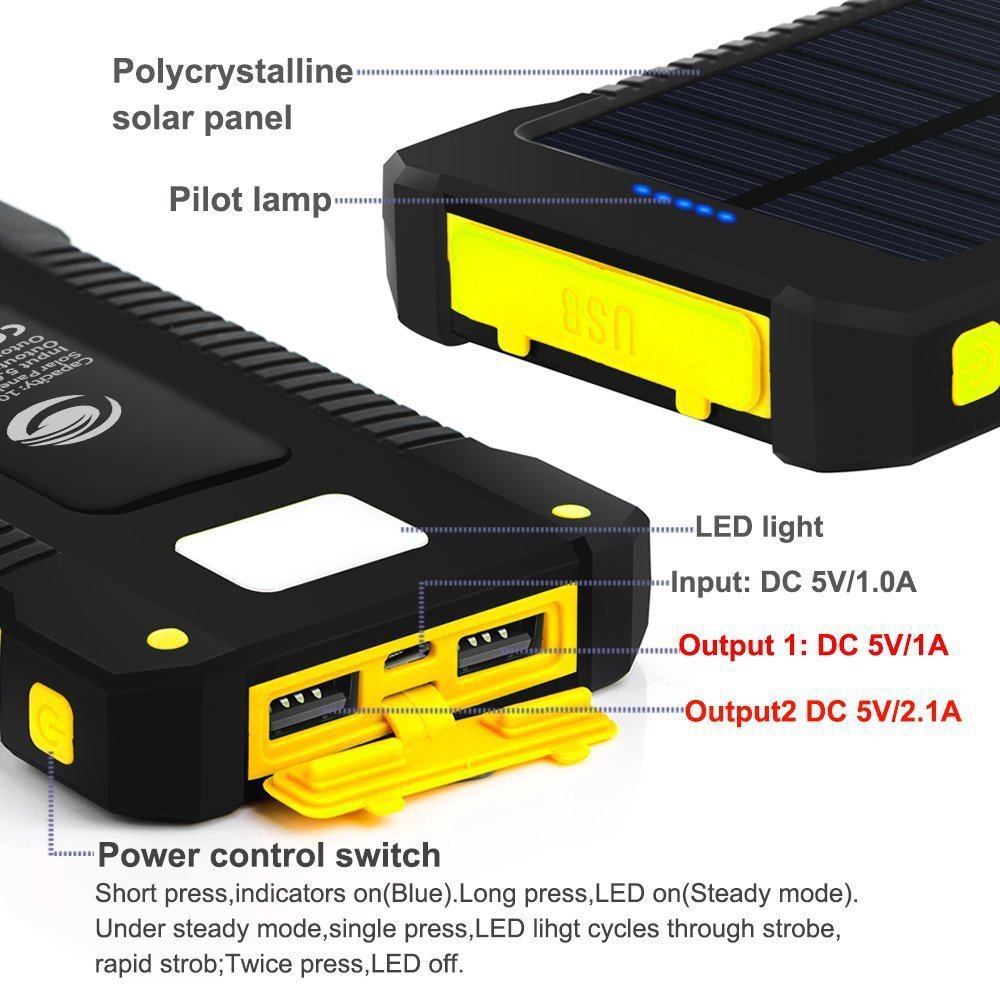 HyperVolt - Universal Ultra-thin Mobile Phone Solar Charger And Camping Light