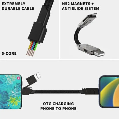 Schlüsselanhänger 4-in-1 Pd Schnellladekabel Tragbares Datenkabel