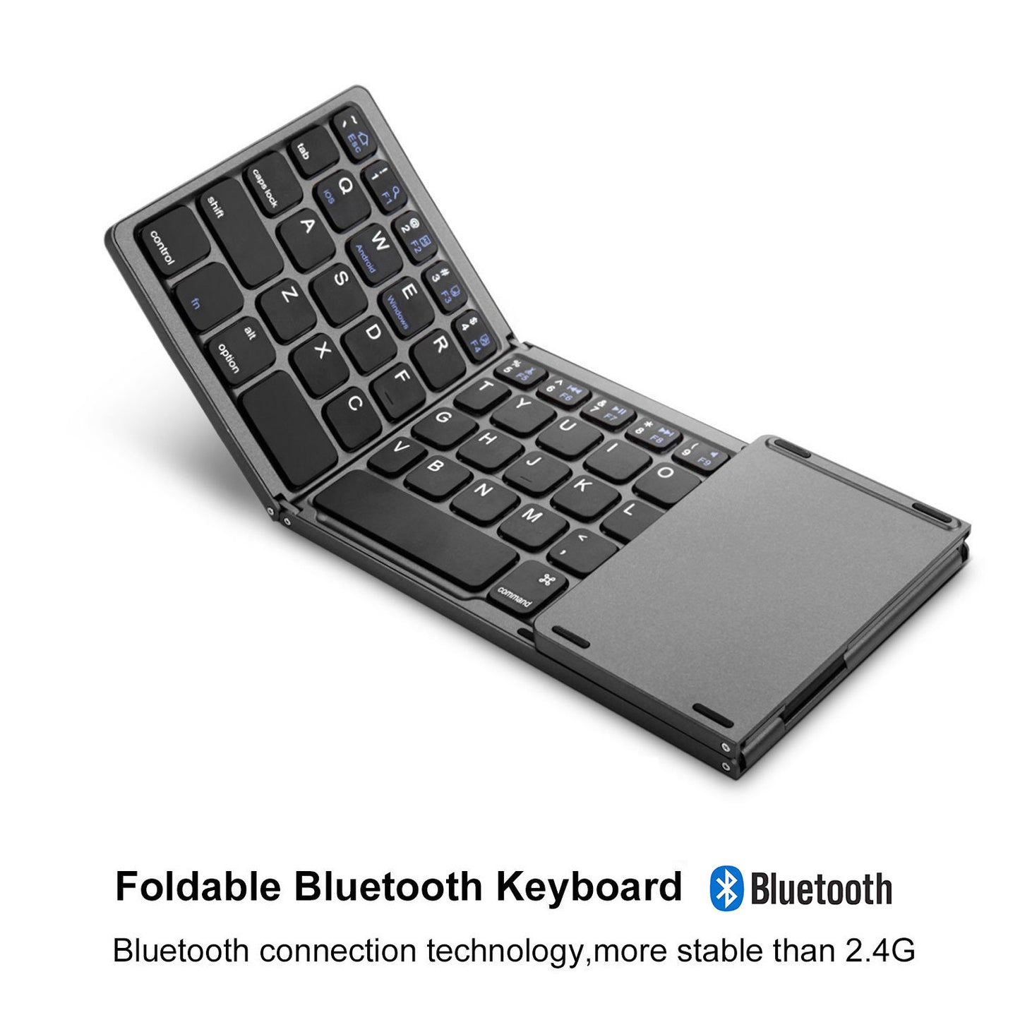 Compact Portable Folding Bluetooth keyboard and Touch Pad