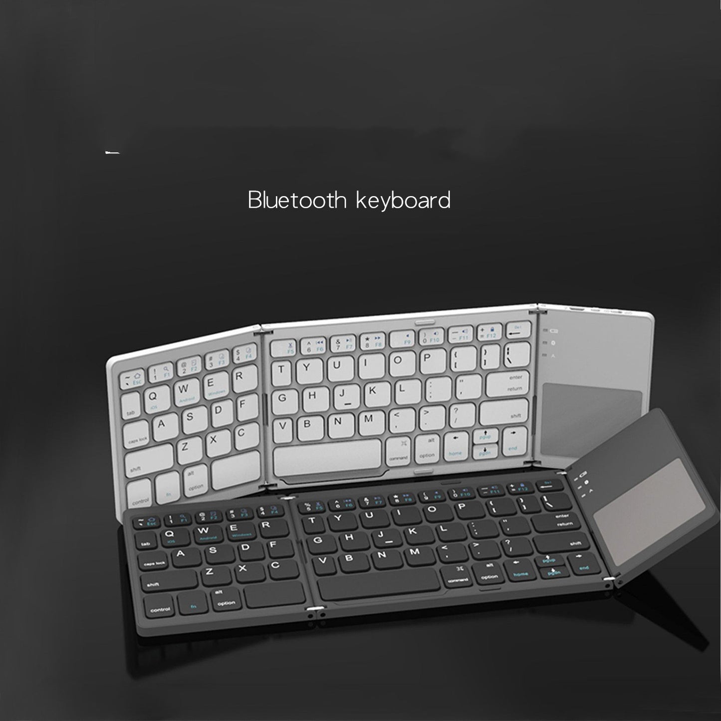 Compact Portable Folding Bluetooth keyboard and Touch Pad