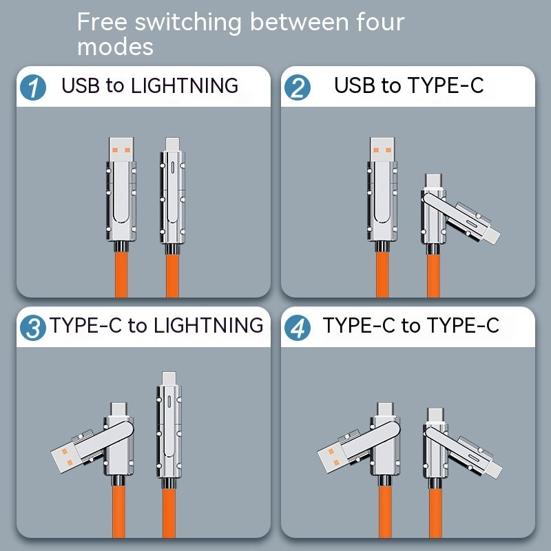 120W (4 in 1) Fast Charging Cable | Bange Official