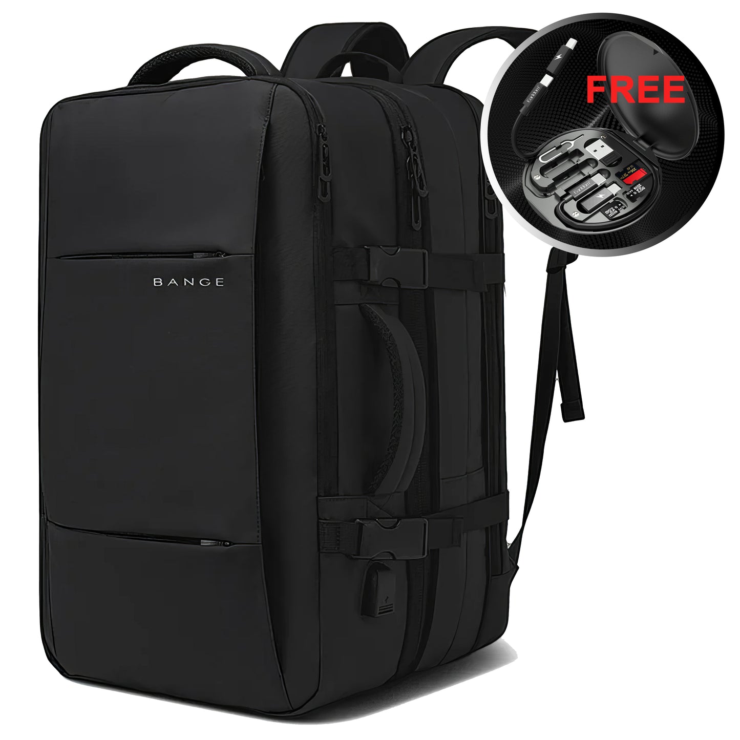 Digital Nomad – Mehrzweckrucksack (mit KOSTENLOSEM USB-C-Reiseadapter) 